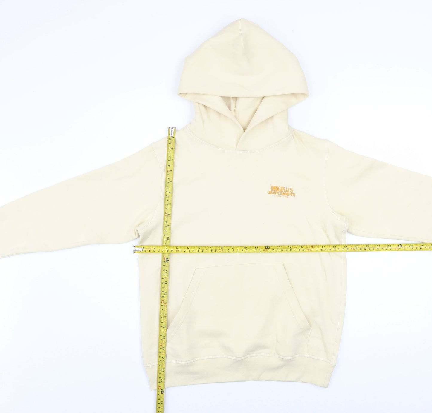 Jack & Jones Boys Beige Pullover Hoodie 12 Years Graphic Print Fleece