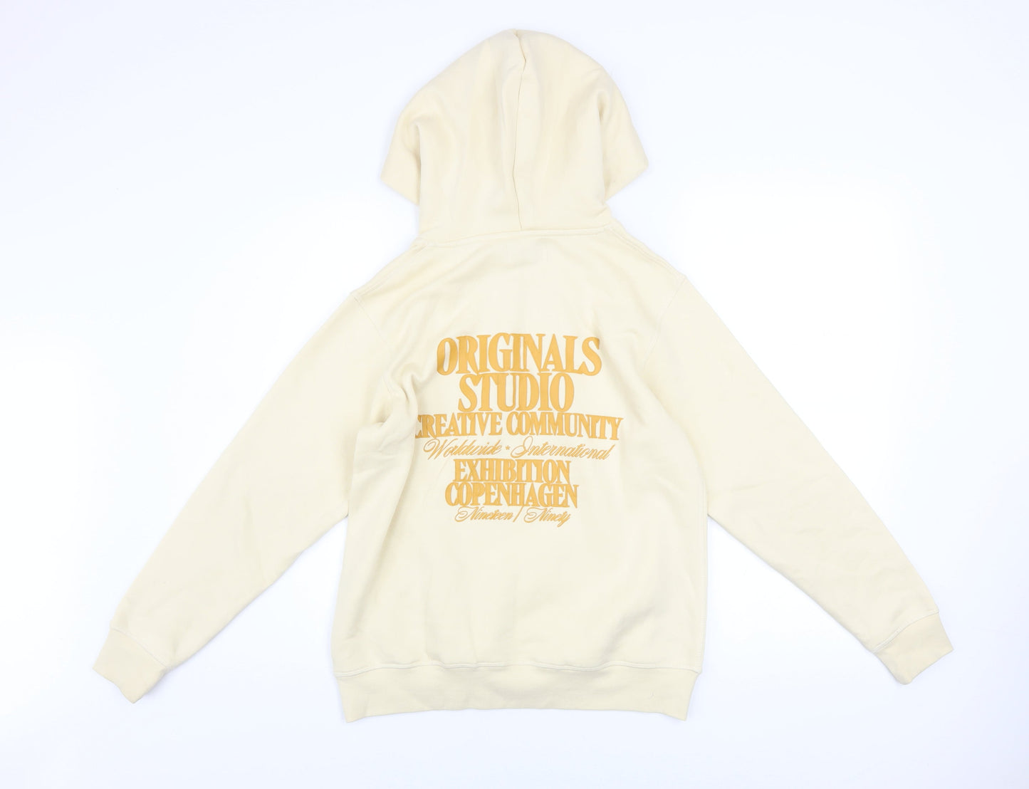 Jack & Jones Boys Beige Pullover Hoodie 12 Years Graphic Print Fleece