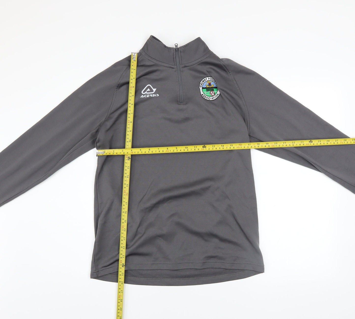 Acerbis Mens Grey 1/4 Zip Long Sleeve Football Sweatshirt Size S