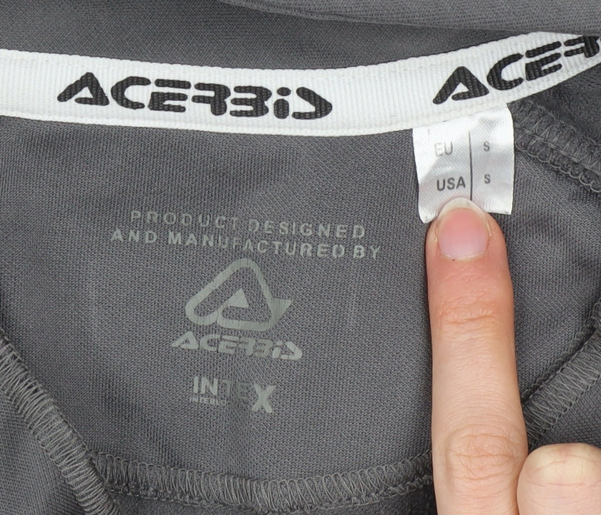 Acerbis Mens Grey 1/4 Zip Long Sleeve Football Sweatshirt Size S
