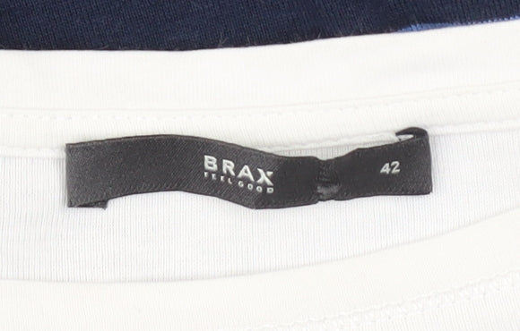 Brax Women’s Multicoloured Striped Cotton Long Sleeve T-Shirt Size 14