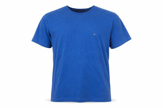 Tommy Hilfiger Men's Blue Cotton Crew Neck Short Sleeve T-Shirt M
