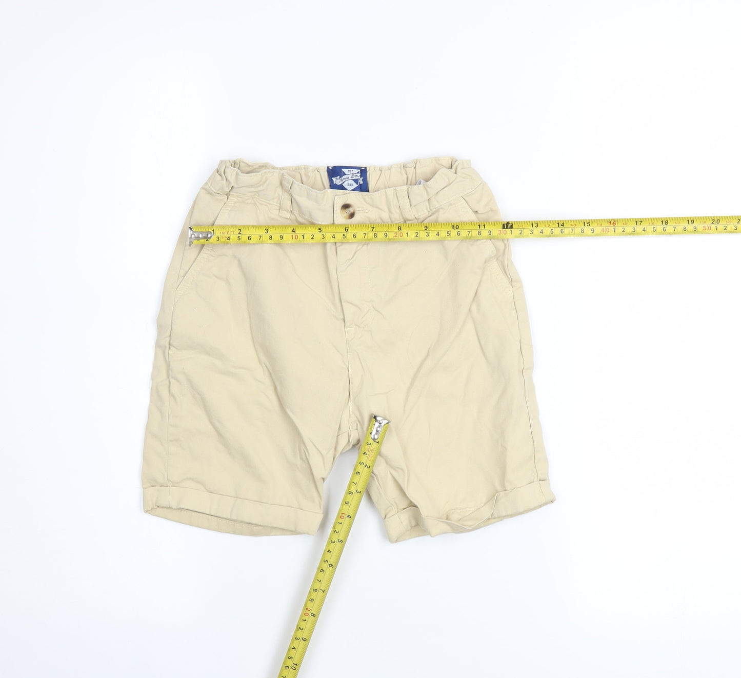 Thomas Brown Boys Beige Chino Shorts 8-9 Years Casual Cotton Twill