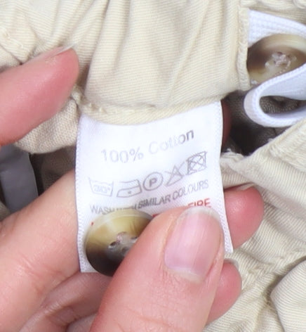 Thomas Brown Boys Beige Chino Shorts 8-9 Years Casual Cotton Twill