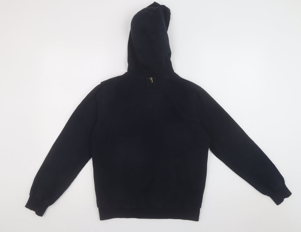 3 Italian Couture Girls Black Full Zip Hoodie 11-12 Years Embroidered Logo