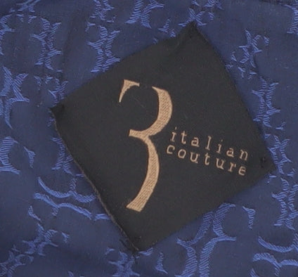 3 Italian Couture Girls Black Full Zip Hoodie 11-12 Years Embroidered Logo