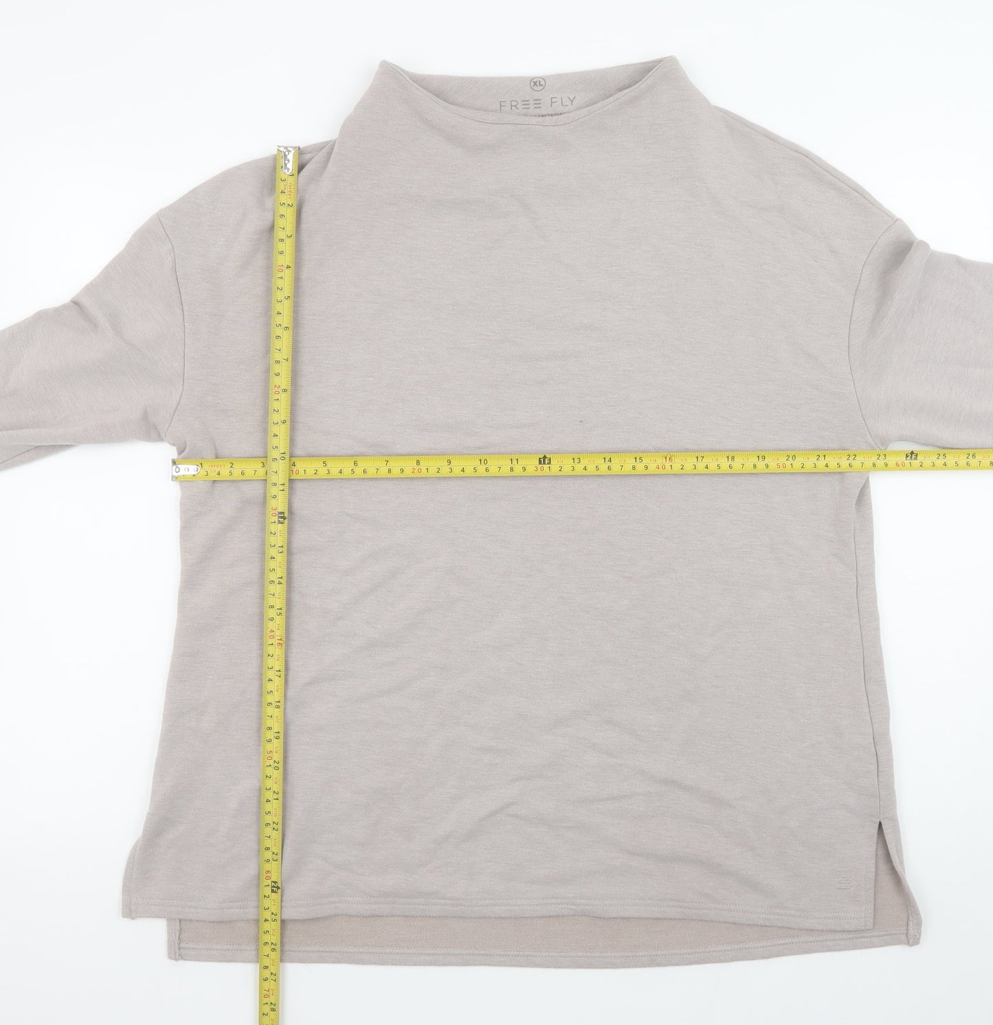 Free Fly Womens Beige XL Pullover Sweatshirt Lightweight Relaxed Fit