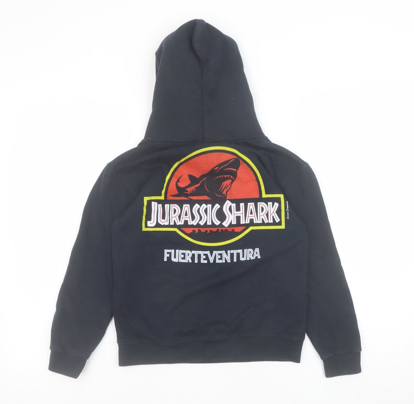 SG Ocean Company Boys Navy Pullover Hoodie 9-10 Years Jurassic Shark Print