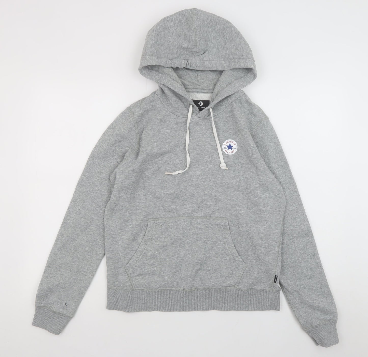 Converse Mens Grey Pullover Hoodie Medium Regular Fit Fleece