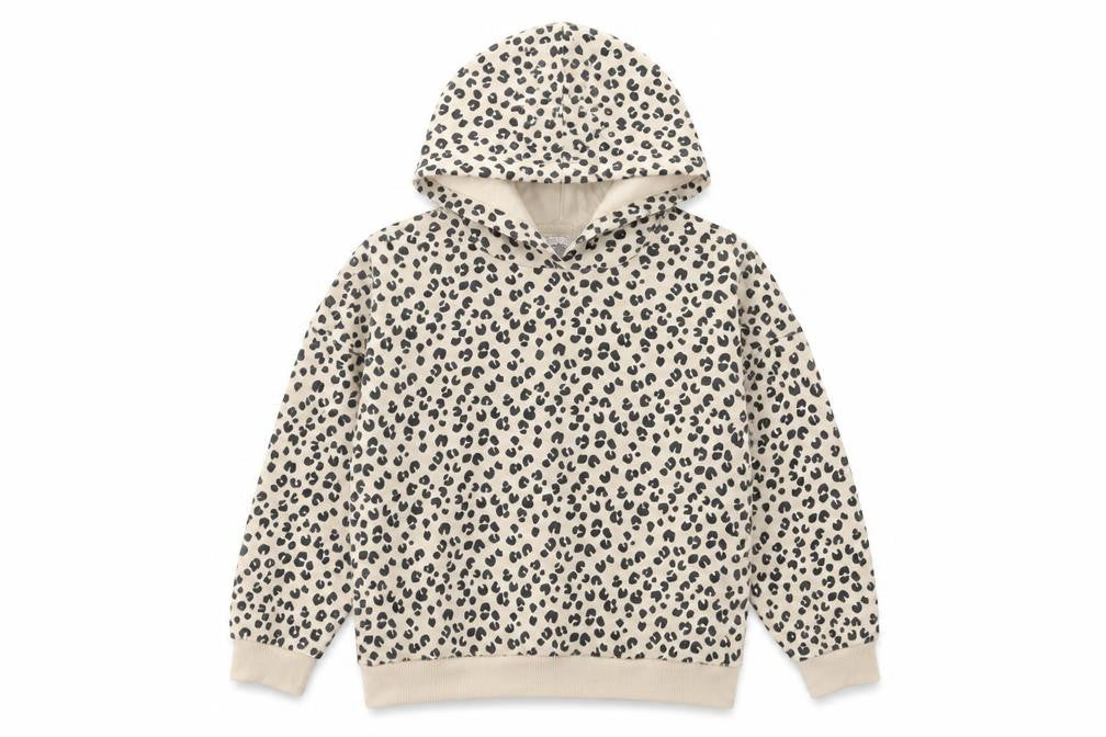Marks & Spencer Girls Beige Animal Print Pullover Hoodie 9-10 Years