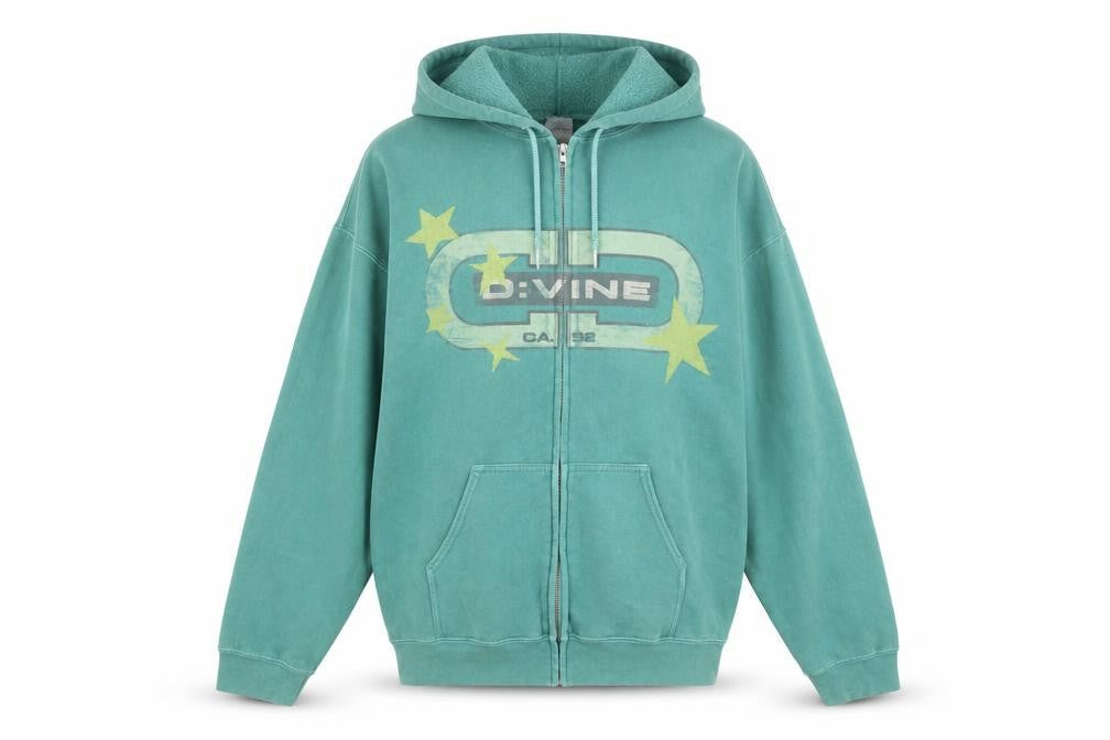 Urban Outfitters Women Green Hooded Full Zip Fleece Jacket S