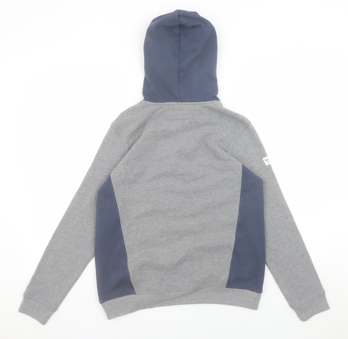 Abercrombie Kids Boys Grey Colourblock Pullover Hoodie 13-14 Years