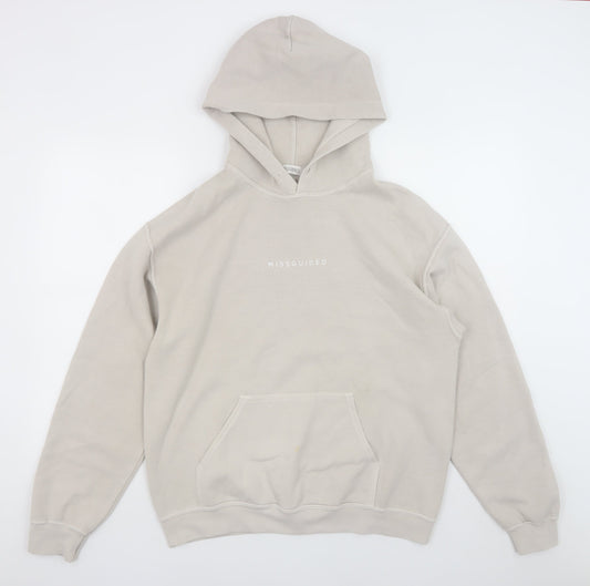 Missguided Womens Beige Small Pullover Hoodie Sweatshirt