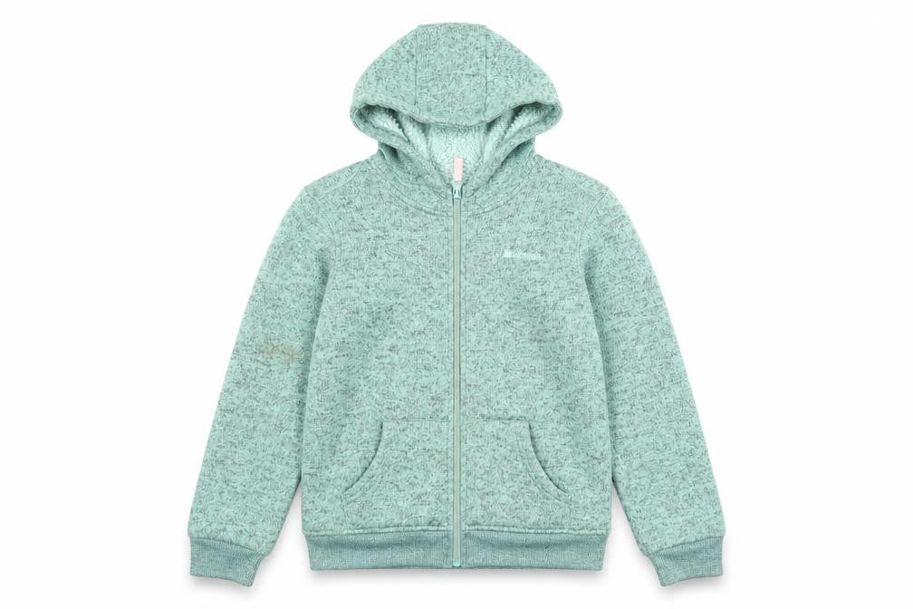 Mountain Warehouse Girls Green Hooded Full Zip Fleece Jacket 11-12 Years