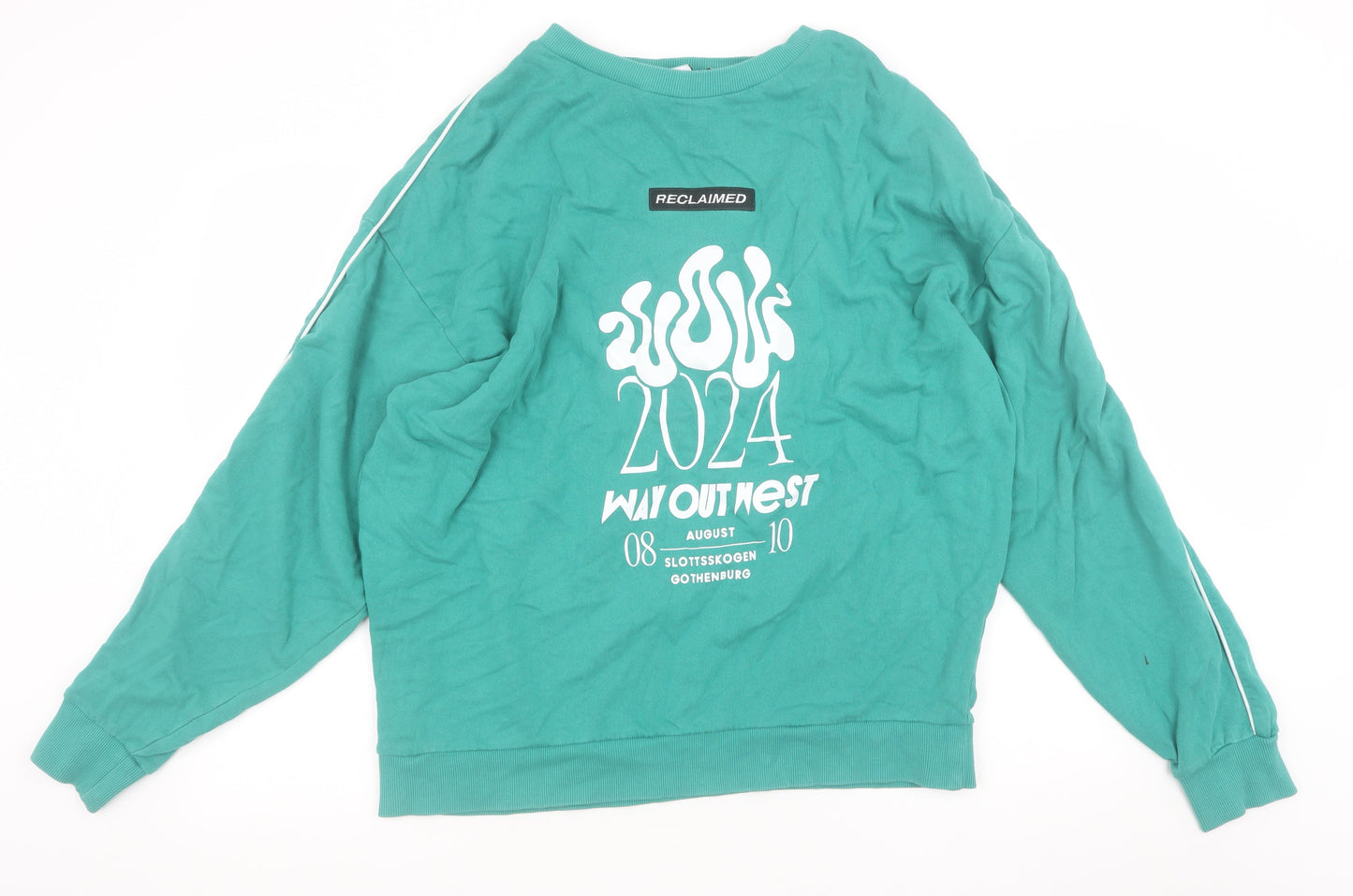 Reclaimed Vintage Women's Green Pullover Sweatshirt M Way Out West 2024