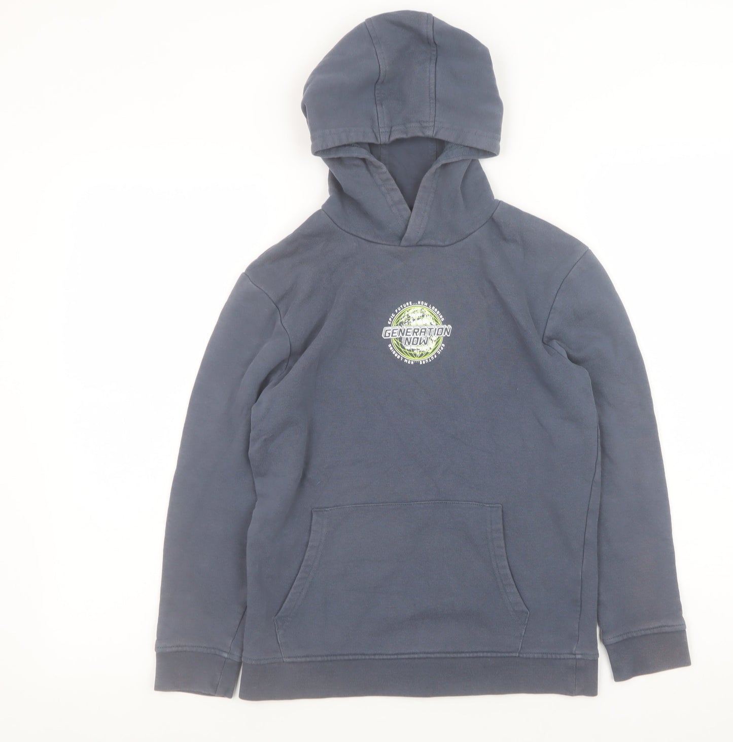 George Boys Blue Pullover Hoodie 10-11 Years Graphic Print Hooded Sweatshirt