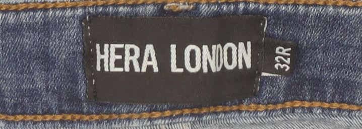 Hera London Men's Blue Skinny Jeans 32R Denim Classic Fit