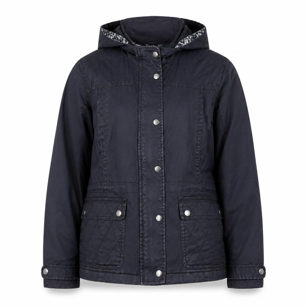 Dorothy Perkins Women's Black Quilted Hooded Jacket Size 14