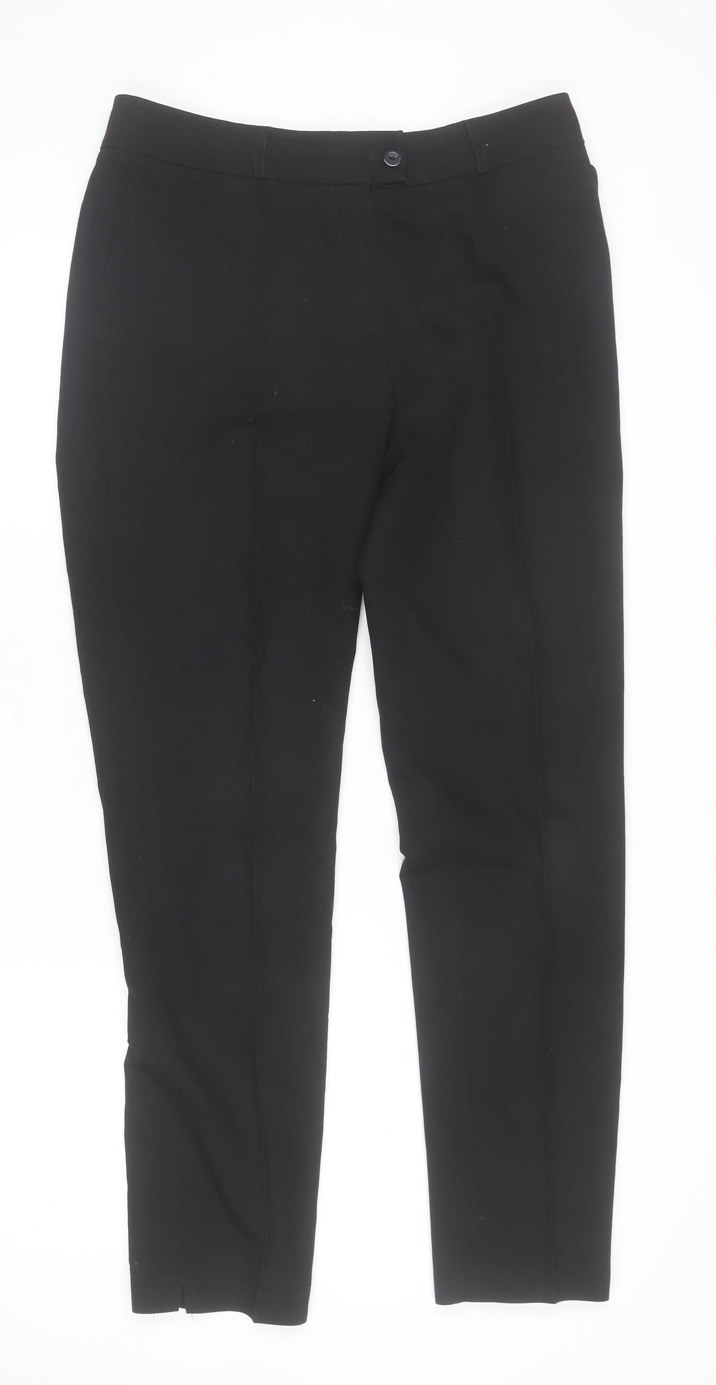Lerros Women's Black Straight Trousers Size 10 Regular Fit