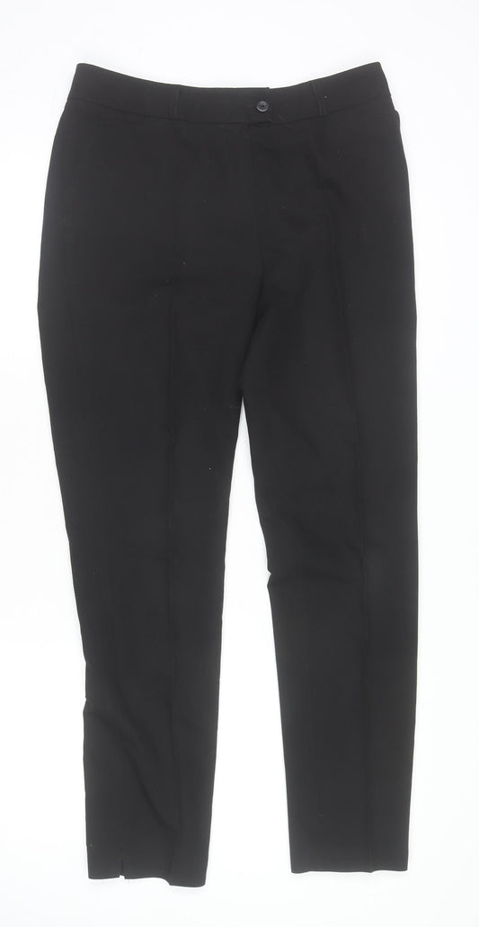 Lerros Women's Black Straight Trousers Size 10 Regular Fit