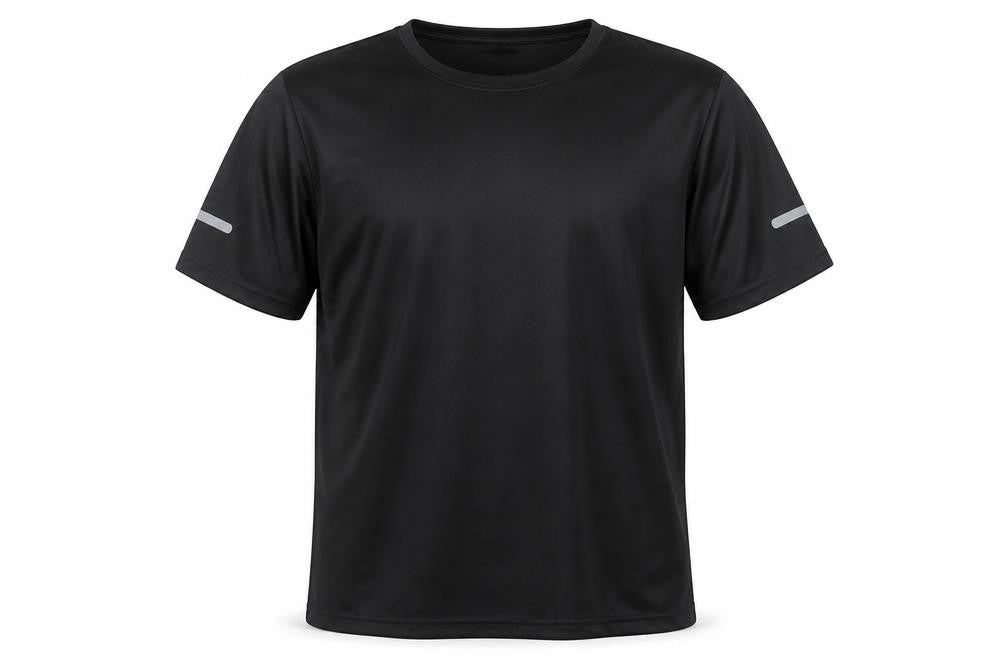 S.K-FS Men's Black 2XL Athletic Fit Moisture Wicking Running T-Shirt