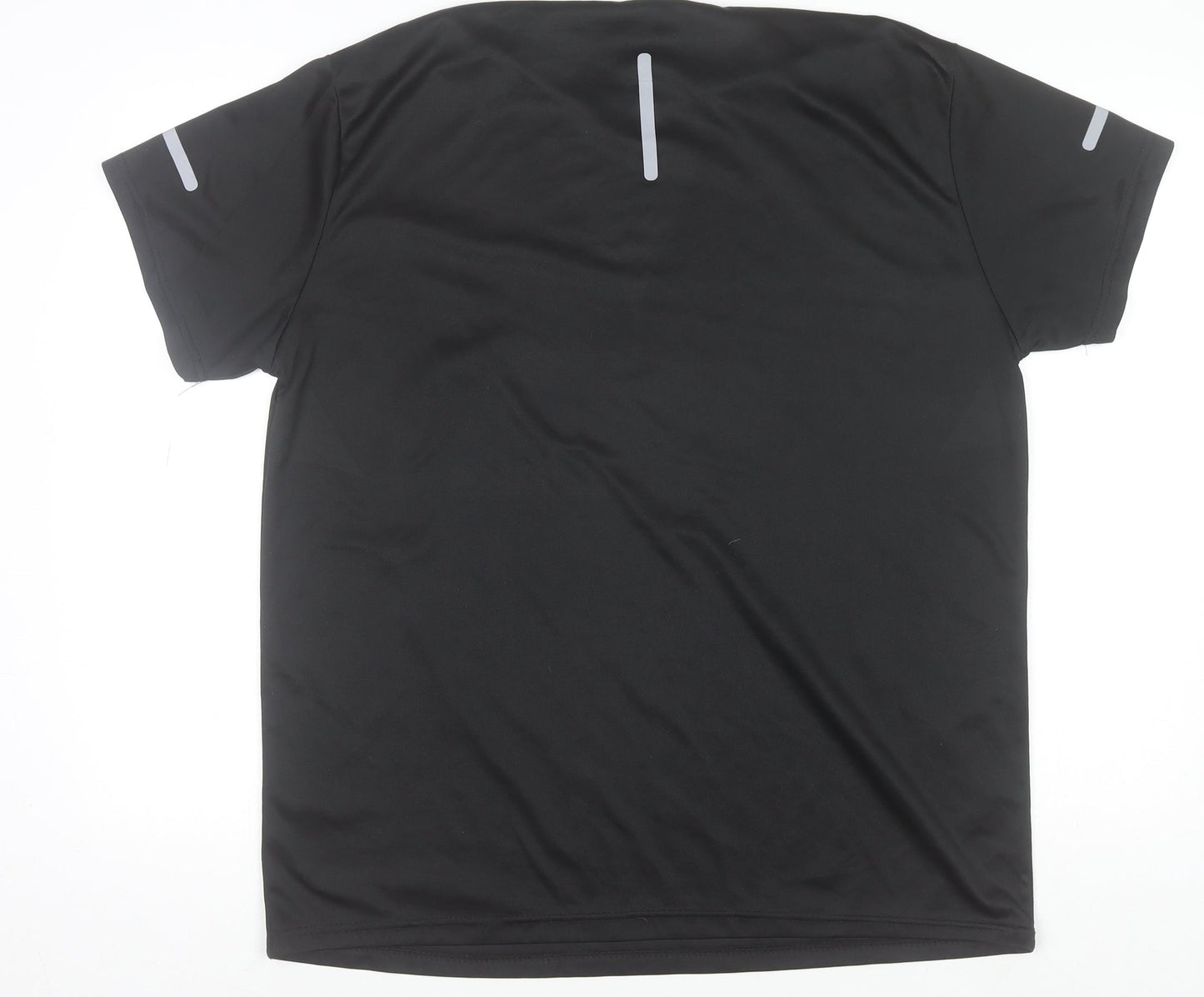S.K-FS Men's Black 2XL Athletic Fit Moisture Wicking Running T-Shirt