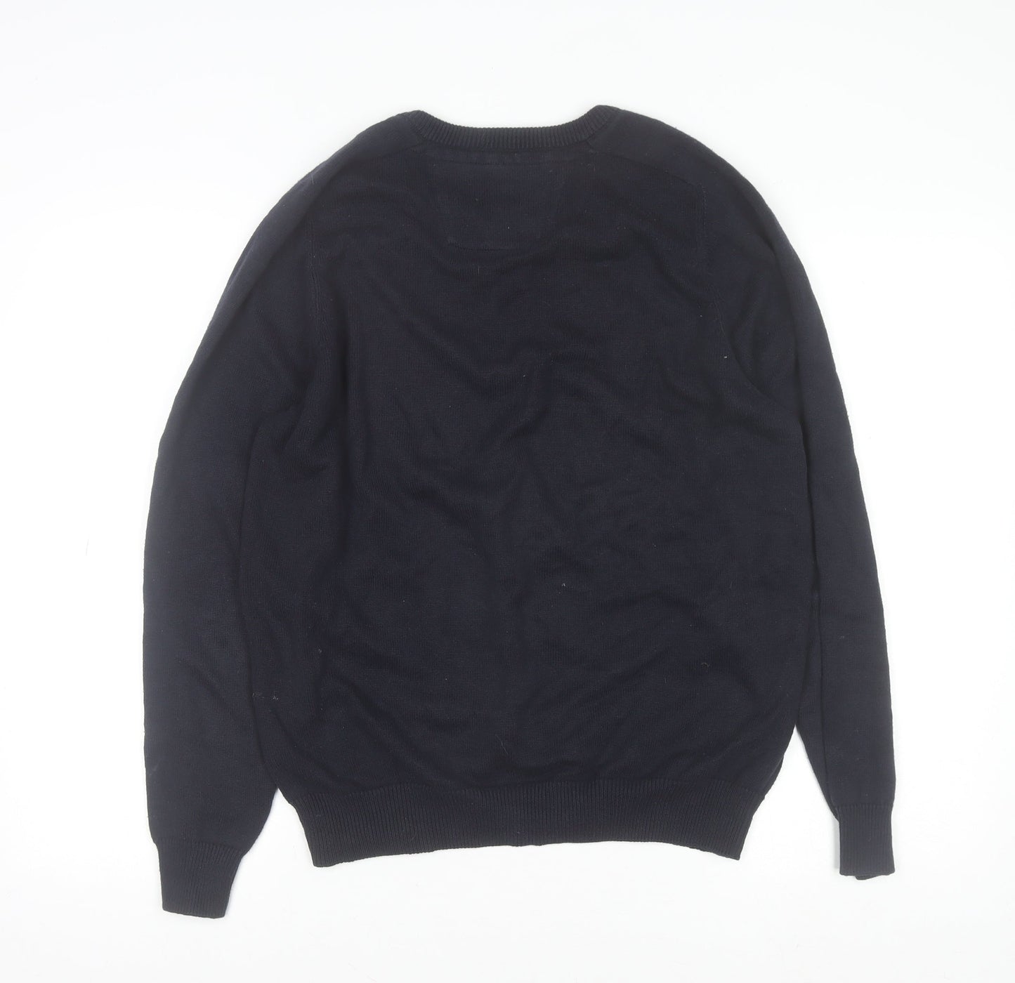 DG'S Drifter Men's Black M V-Neck Cotton Blend Jumper