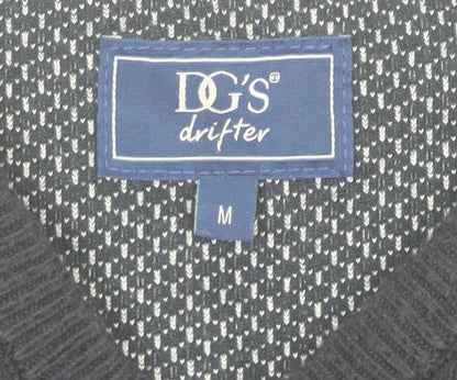DG'S Drifter Men's Black M V-Neck Cotton Blend Jumper