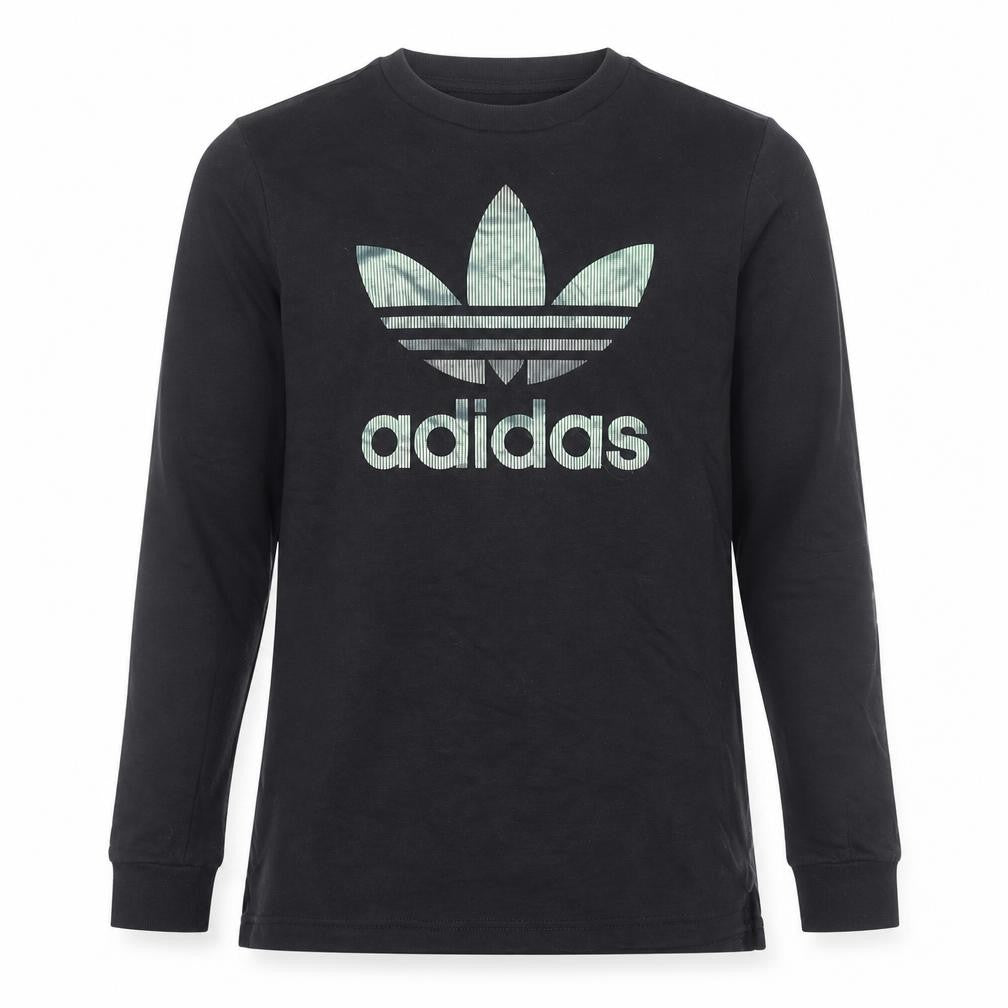 Adidas Boys Black Crew Neck Logo Pullover Sweatshirt 13-14 Years