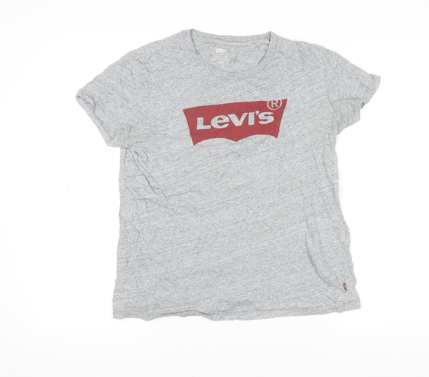 Levi's Womens Grey Logo T-Shirt Small Short Sleeve Crew Neck