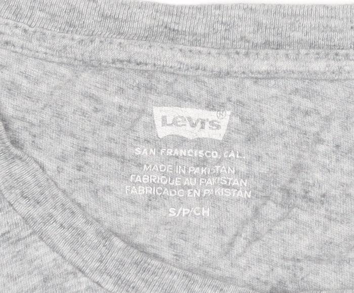 Levi's Womens Grey Logo T-Shirt Small Short Sleeve Crew Neck
