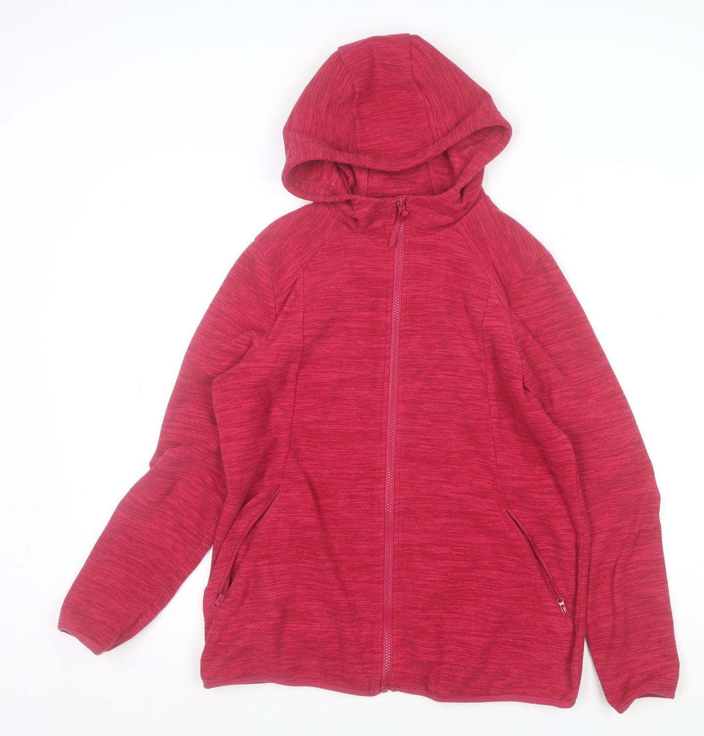 Dunnes Stores Womens Red Full Zip Hooded Sweatshirt Size 12