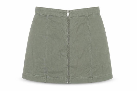 H&M Divided Women's Green Cotton Short Zip Skirt Size 10