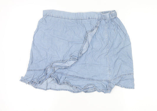 Dunnes Stores Women’s Blue Lyocell A-Line Short Skirt Size 14
