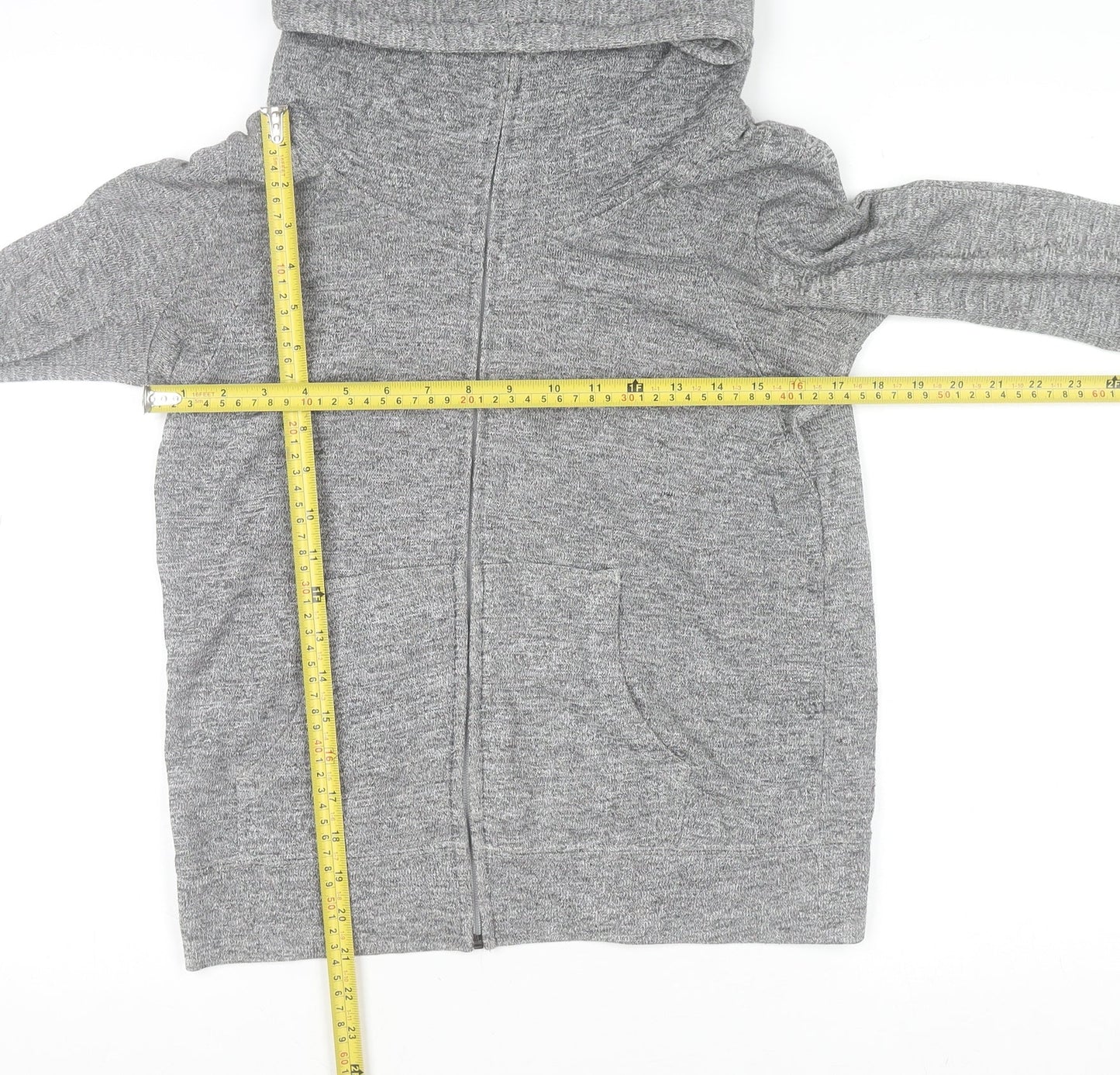 Atmosphere Women Grey Full Zip Hoodie Size 14 Polyester Cotton Blend