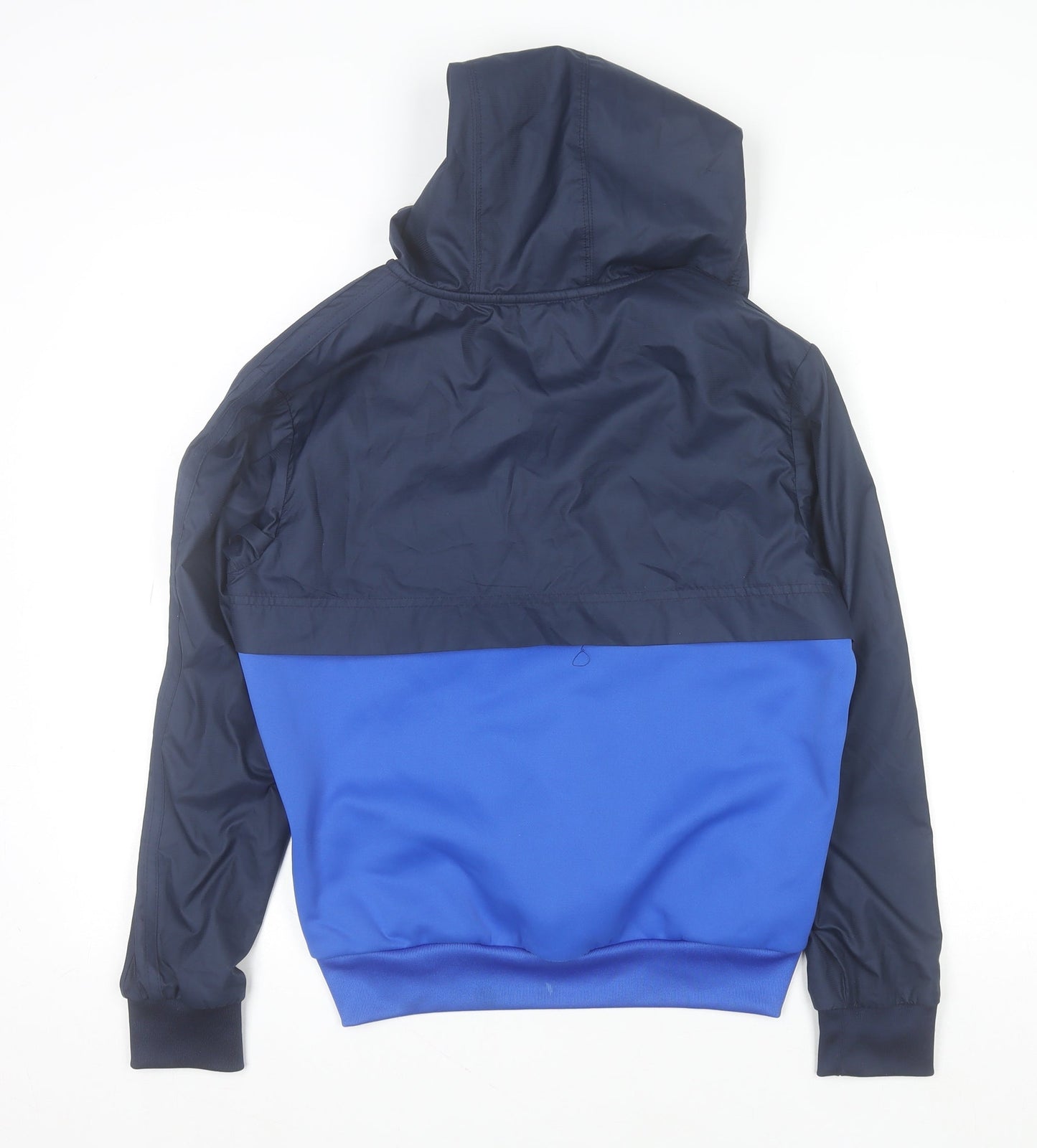 Adidas Boys Blue Full Zip Hooded Sweatshirt 12-13 Years Colourblock Logo