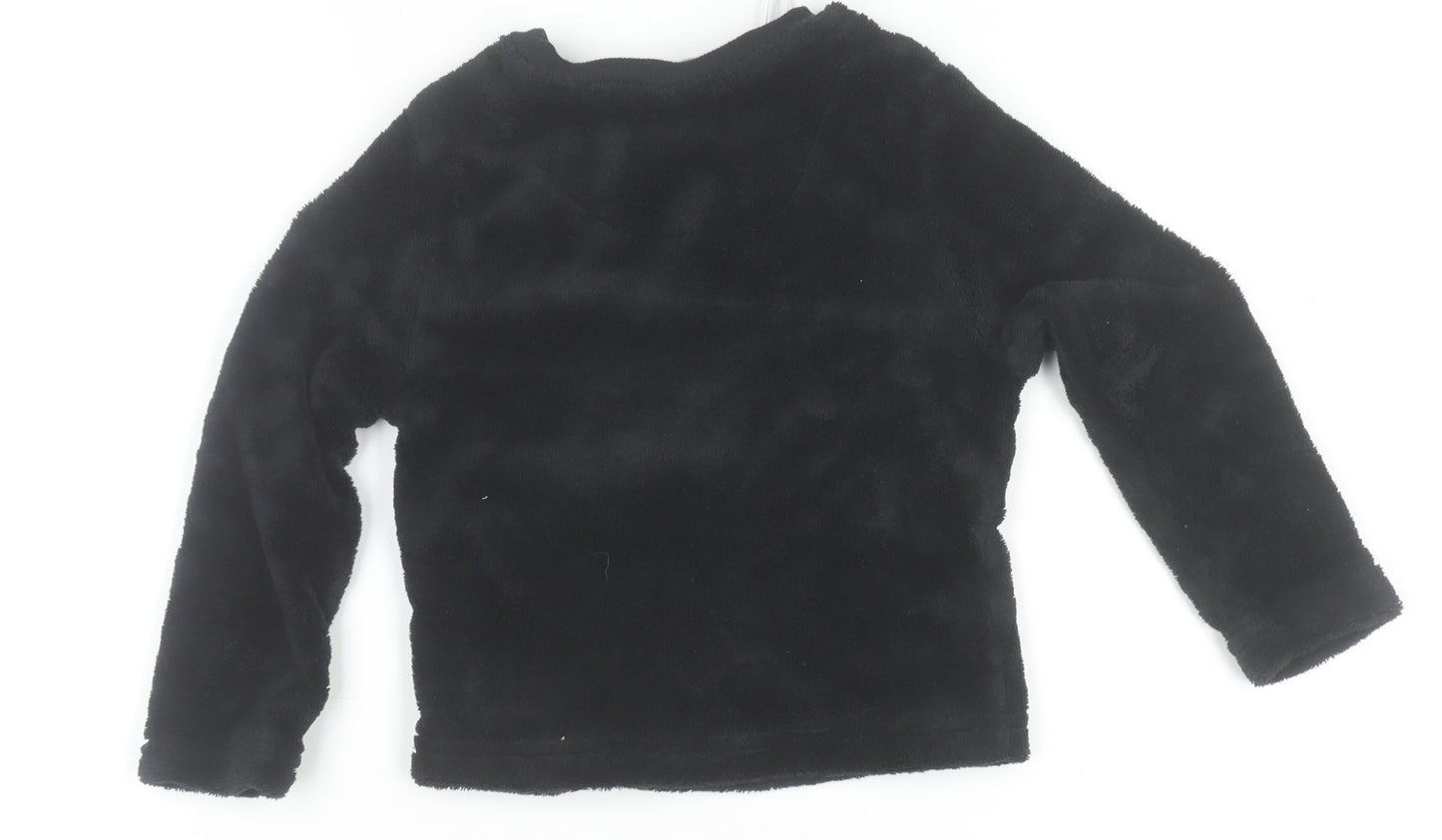 Disney at Primark Unisex Baby Black Fleece Jack Skellington Christmas Jumper 18-24 Months
