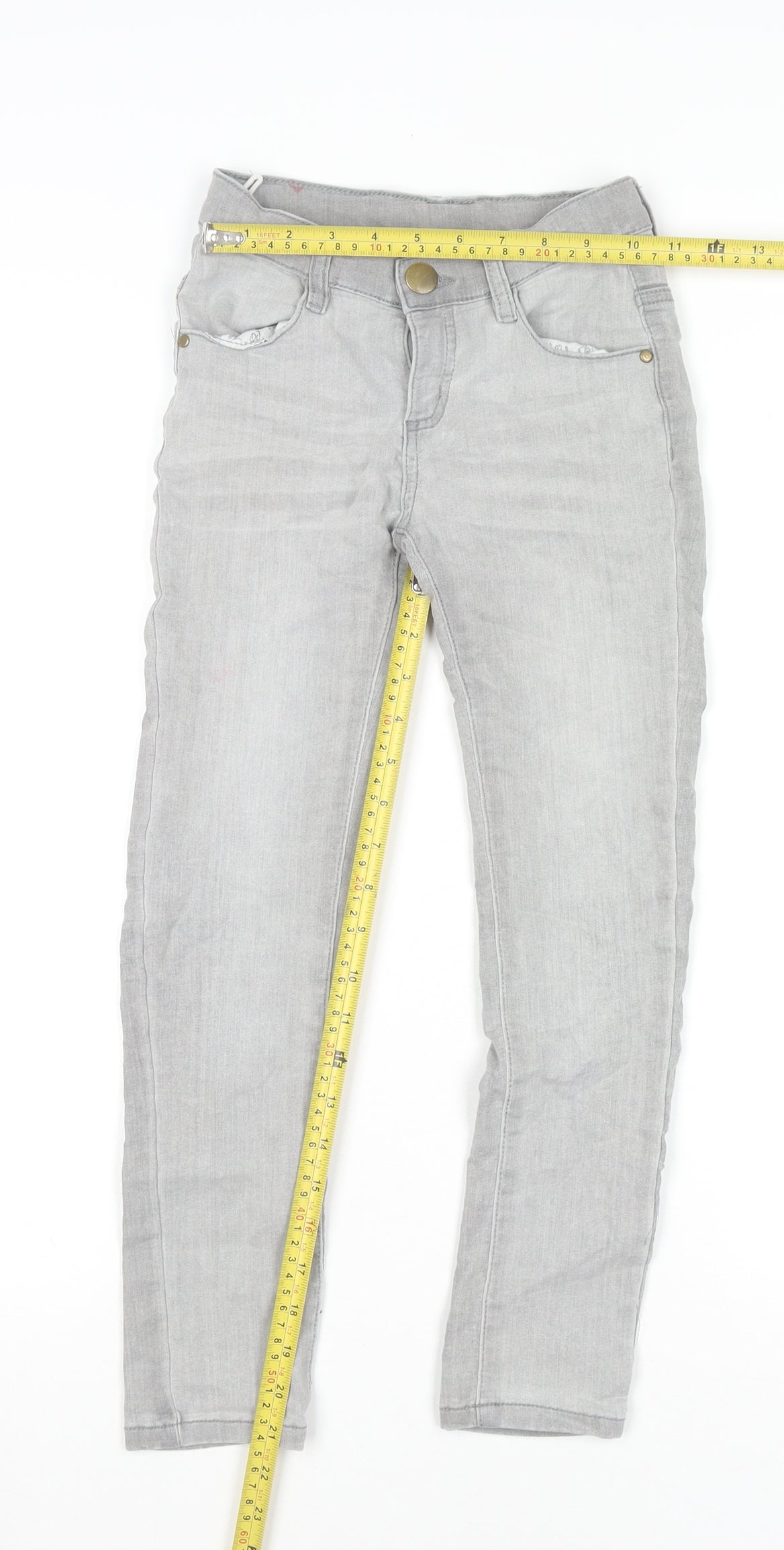 Cortigiani Girls Grey Skinny Jeans 7 Years Stretch Denim