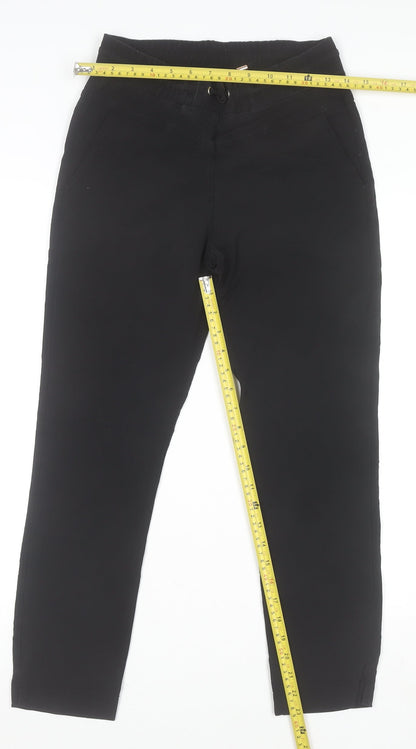 Back view of &Co Woman Black XS Slim Ankle Tapered Trousers for Women