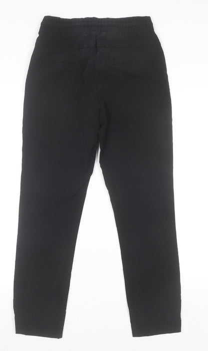 Close-up detail of &Co Woman Black XS Slim Ankle Tapered Trousers for Women