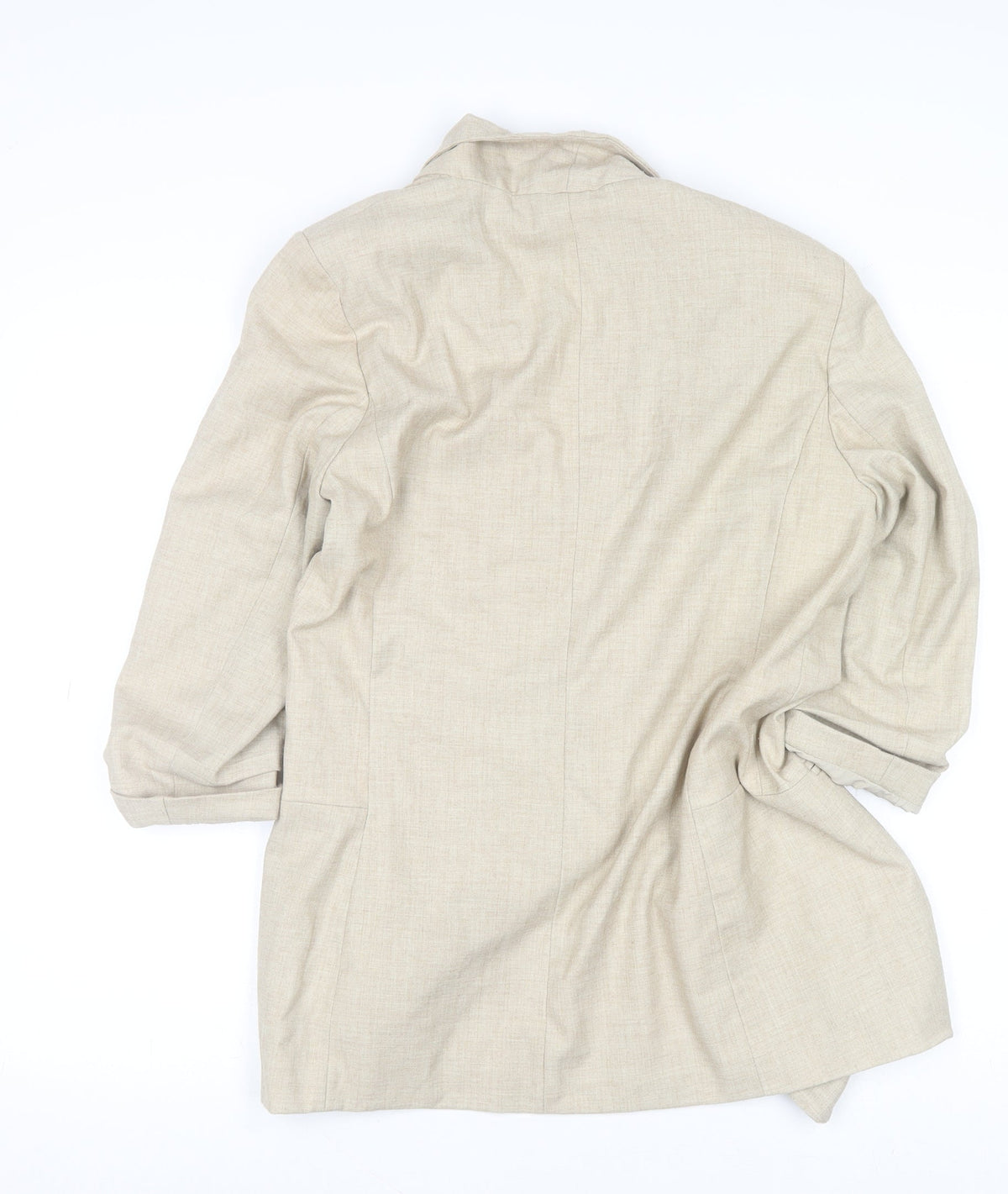 ONLY Women Beige Tailored Blazer Size 10 Slim Fit 3/4 Sleeve