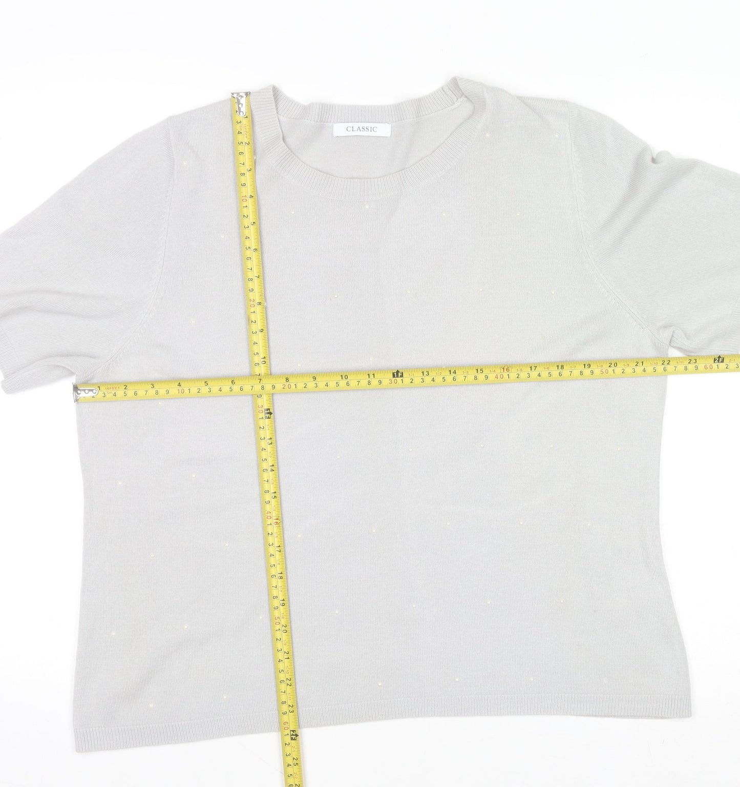 Marks and Spencer Women’s Grey Short Sleeve Knit Top Size 18