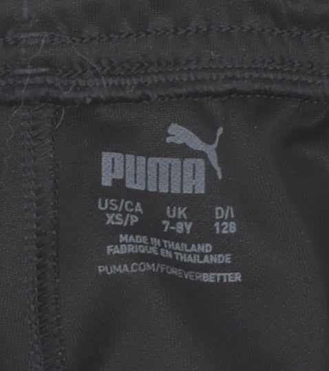 Puma Boys Black 7-8 Years Track Pants DryCell Sports Joggers