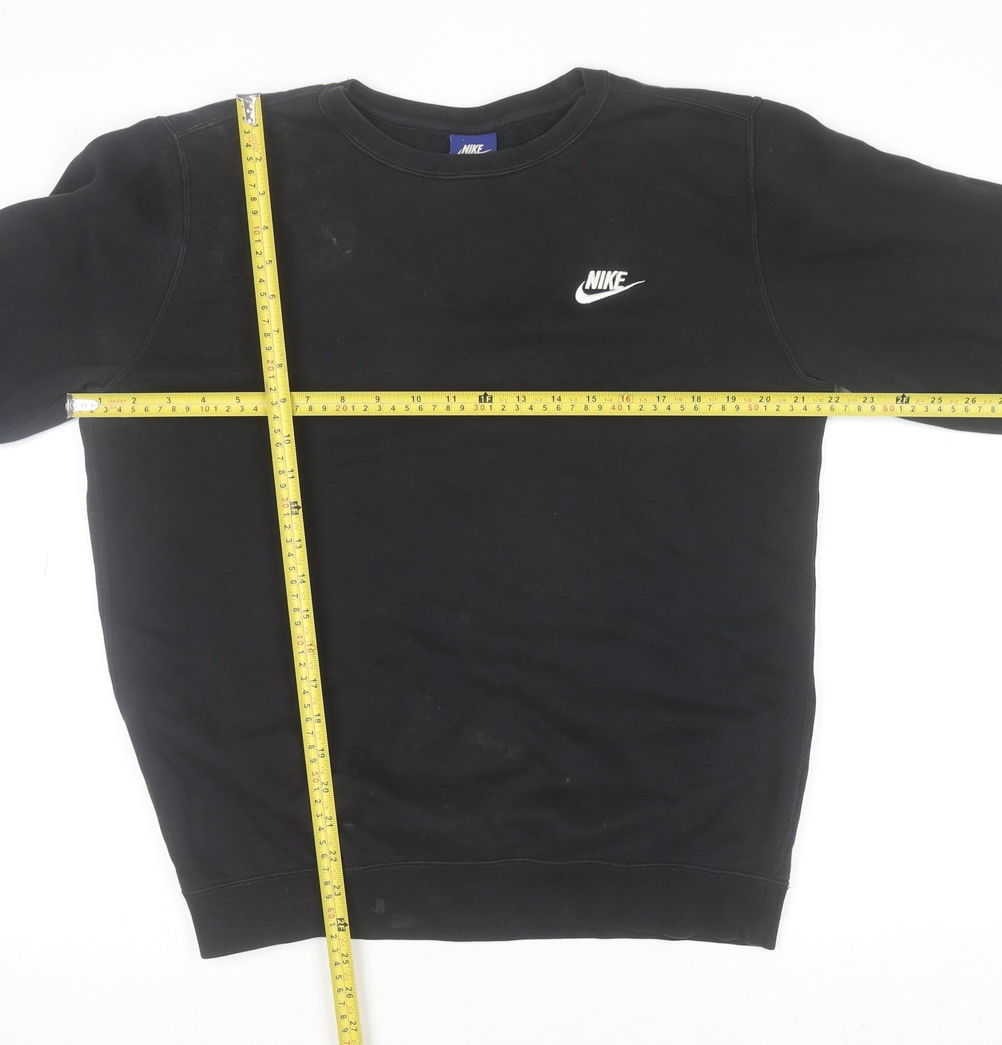 Nike Men's Black Crew Neck Pullover Sweatshirt Size S Regular Fit