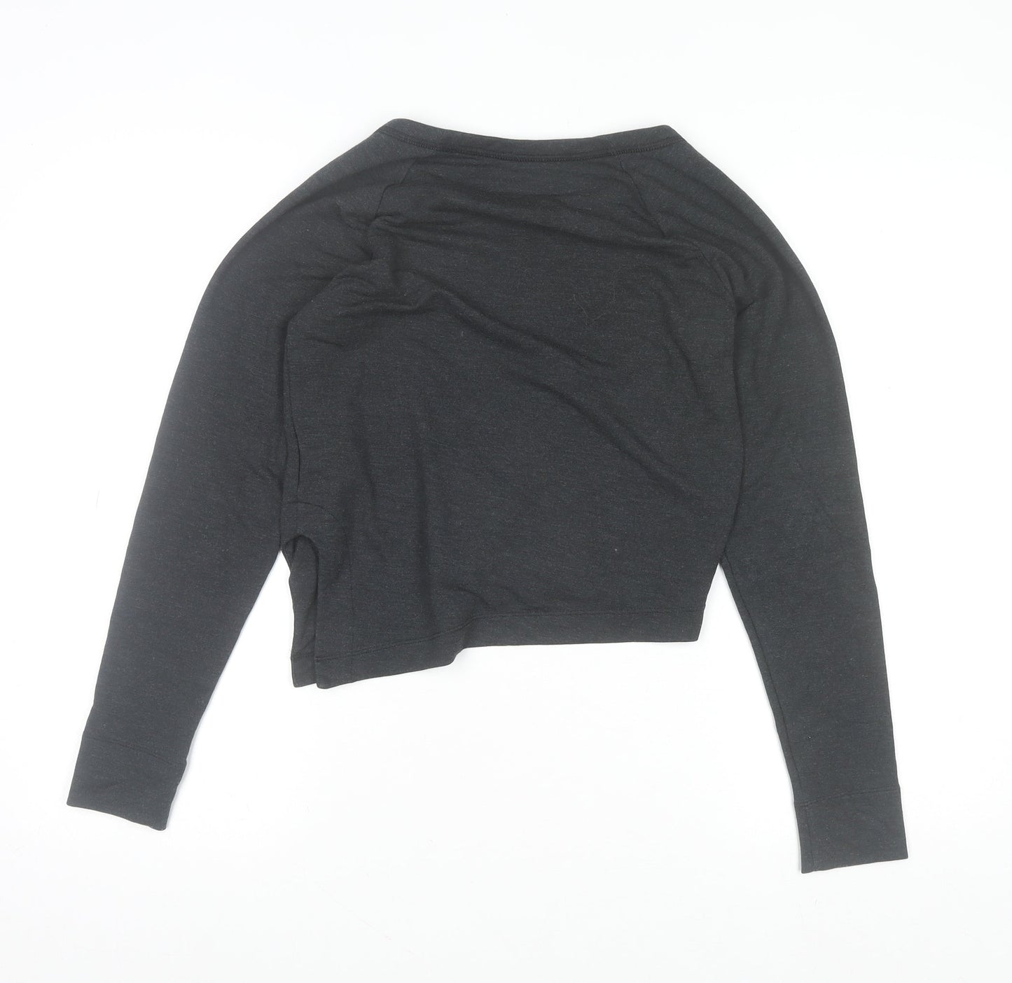 Nike Womens Black Cropped Dri-Fit Long Sleeve Sports Top XS