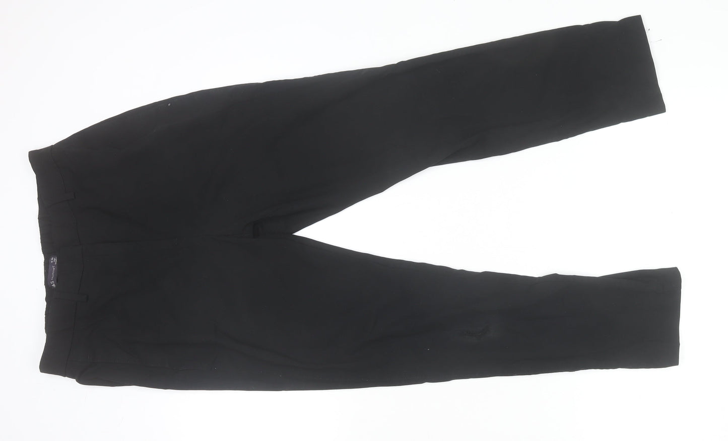 Marks and Spencer Womens Black Size 10 Regular Straight Leg Trousers