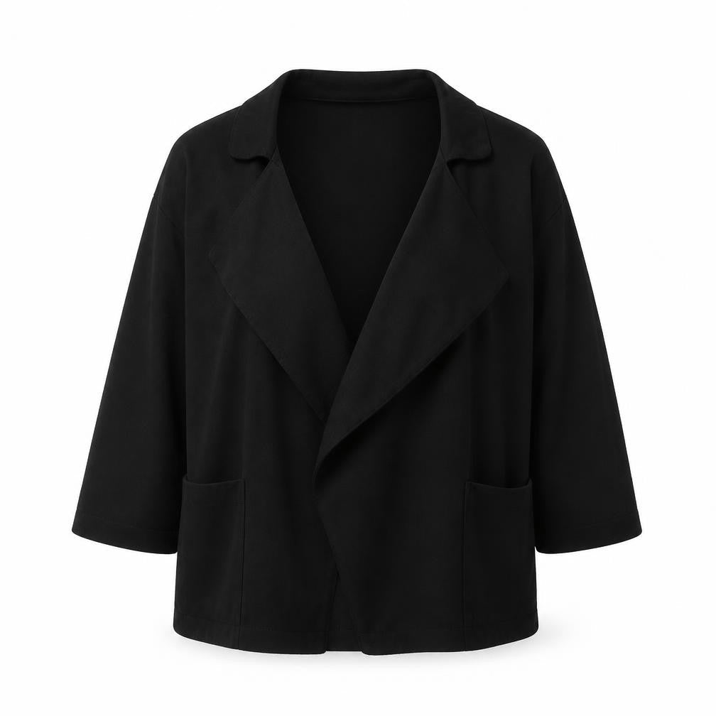 Wallis Women Black Size 18 Collared Open Cardigan