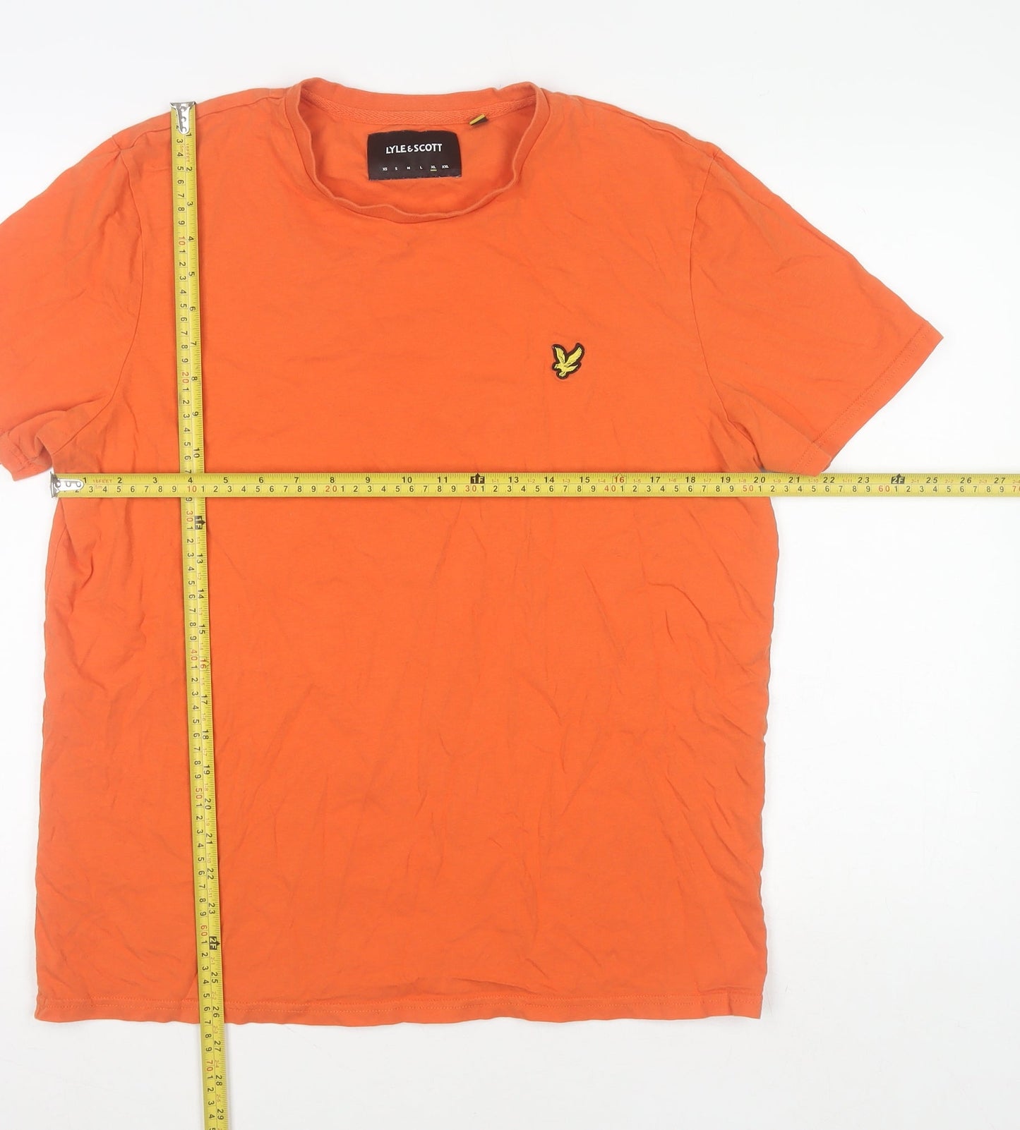 Lyle & Scott Men's Orange XL Cotton Crew Neck T-Shirt