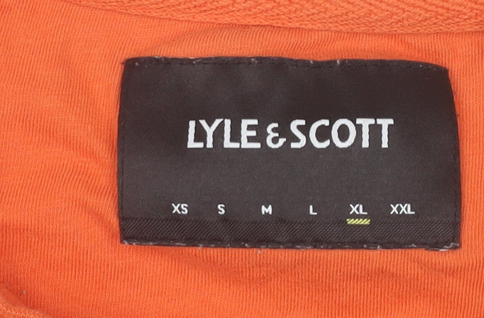Lyle & Scott Men's Orange XL Cotton Crew Neck T-Shirt