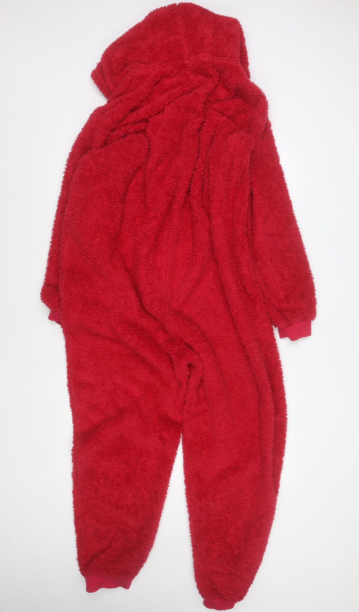 Sesame Street Women's Red Elmo Fleece Hooded Onesie M